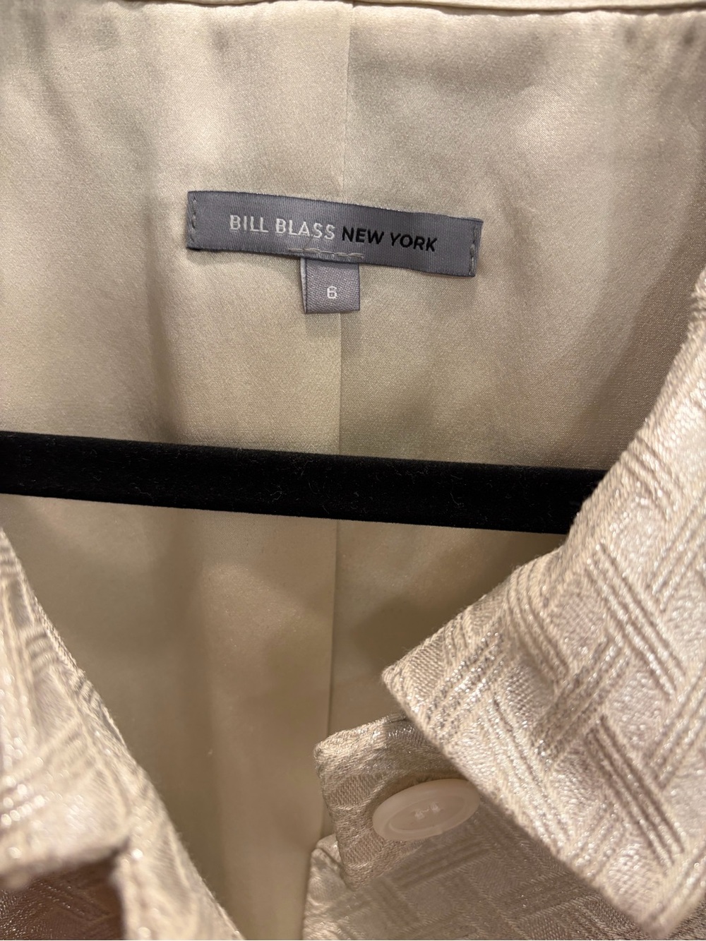 Bill Blass Couture Cream Textured jacket and pencil skirt - Picture 3 of 9